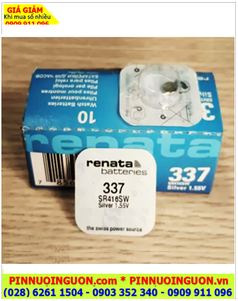 Renata 337 _Pin SR416SW, Pin đồng hồ 1.55v Silver Oxide Renata 337 _Pin SR416SW